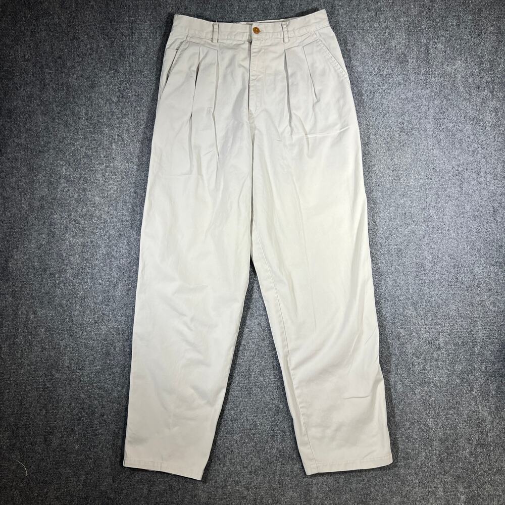 Y2K Gap Classic Fit White Pleated Chino Pants Size 6